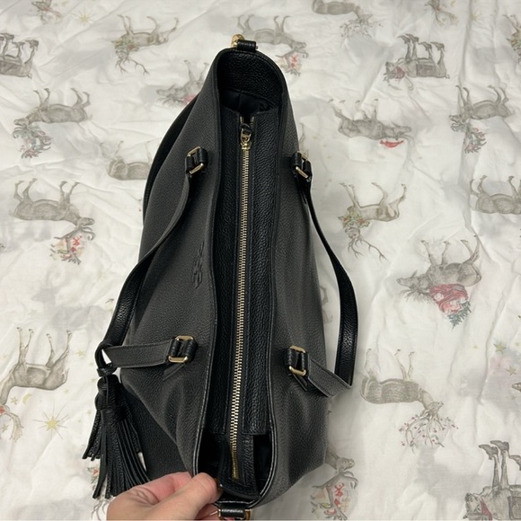 Tory Burch Black Leather Tote Bag - Picture 2 of 4